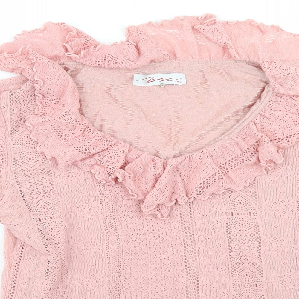 Preworn Womens Pink   Basic Blouse Size 10