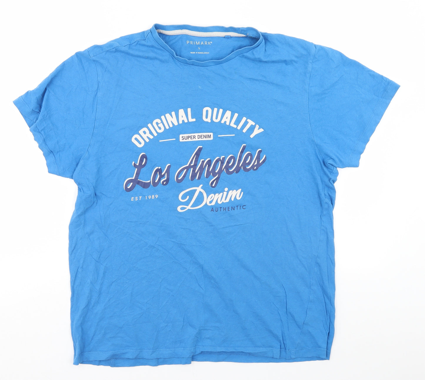 Primark Mens Blue    T-Shirt Size L