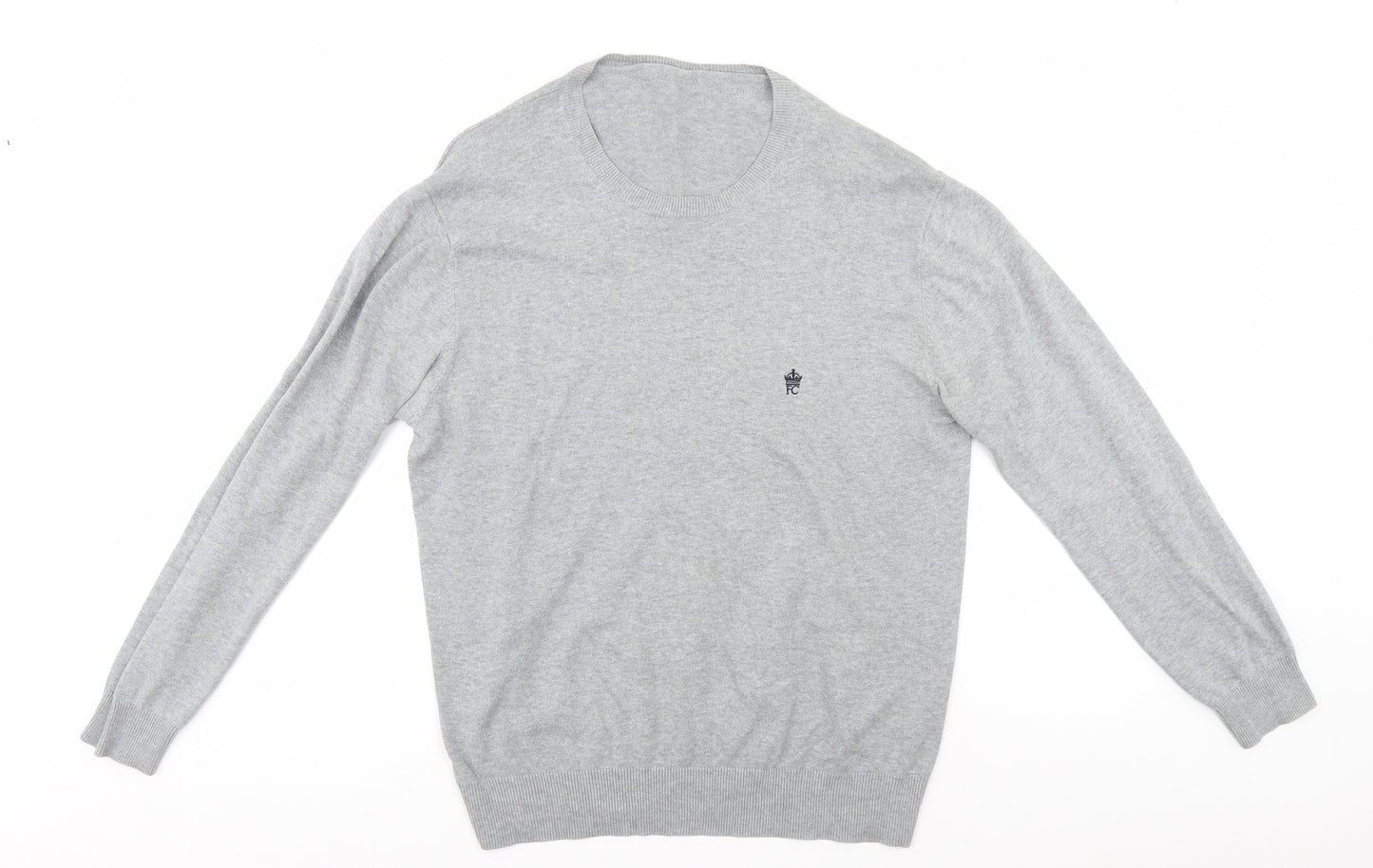 Preworn Mens Grey   Henley Jumper Size L