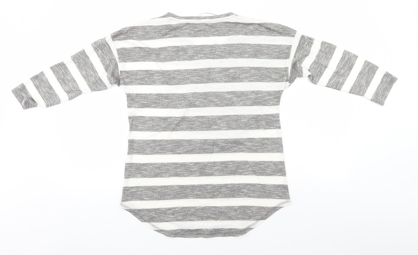 Papaya Womens Grey Striped   T-Shirt Size 10
