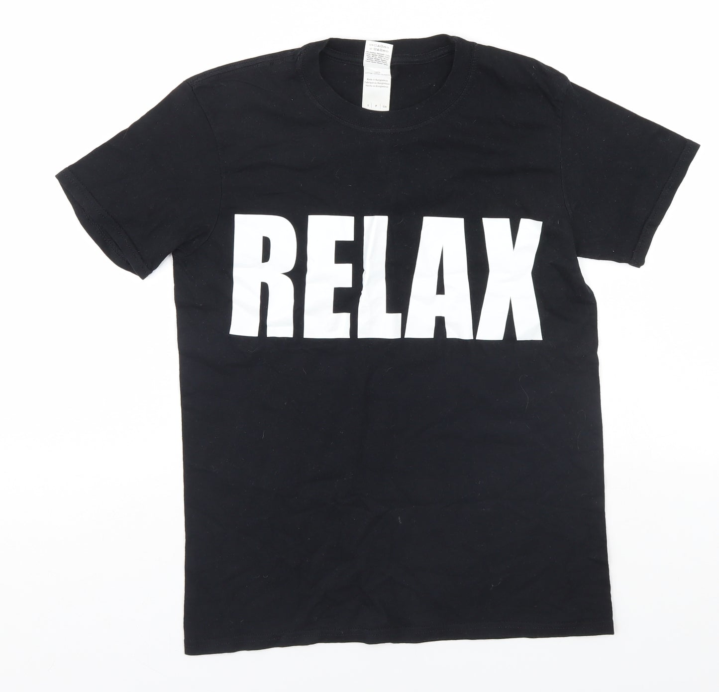 Gildan Mens Black    T-Shirt Size S  - Relax