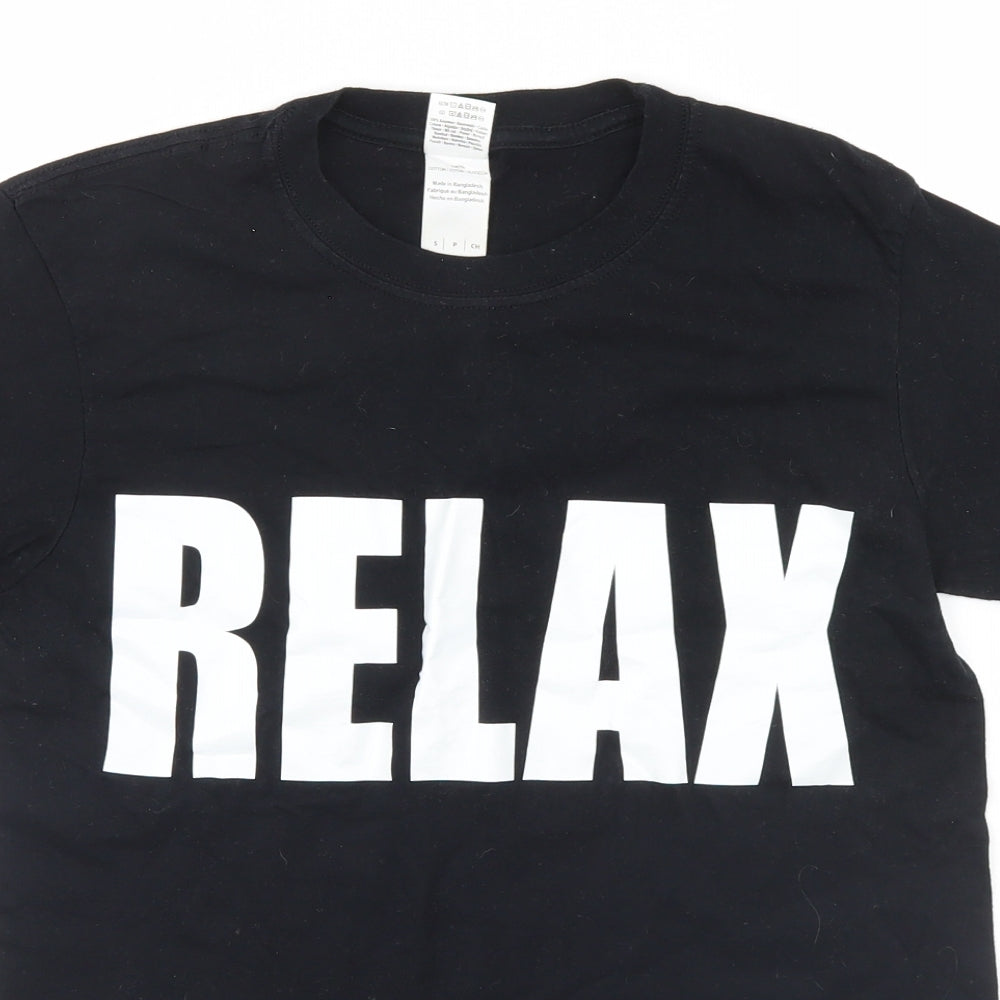 Gildan Mens Black    T-Shirt Size S  - Relax