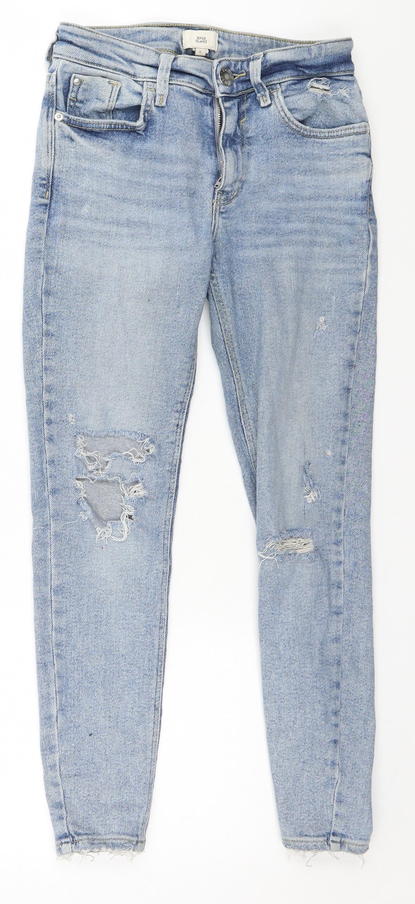 River Island Womens Blue   Skinny Jeans Size 6 L24 in