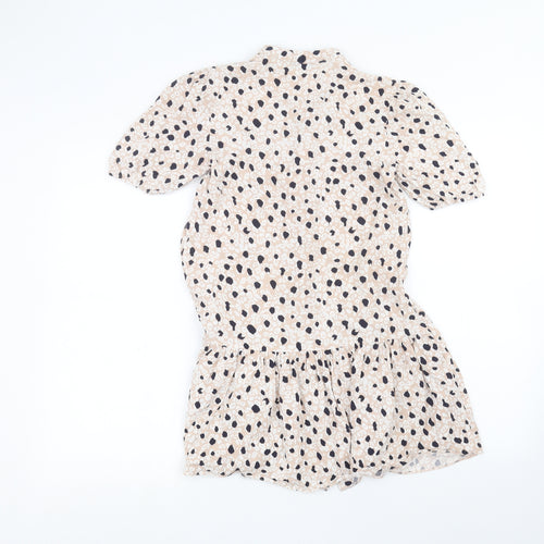 Primark Womens Pink Animal Print  Basic Button-Up Size 4