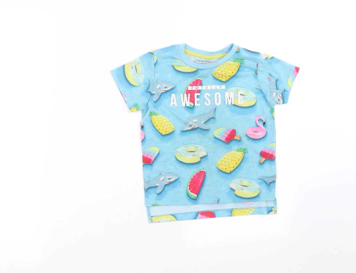 Primark Boys Blue   Basic T-Shirt Size 2-3 Years