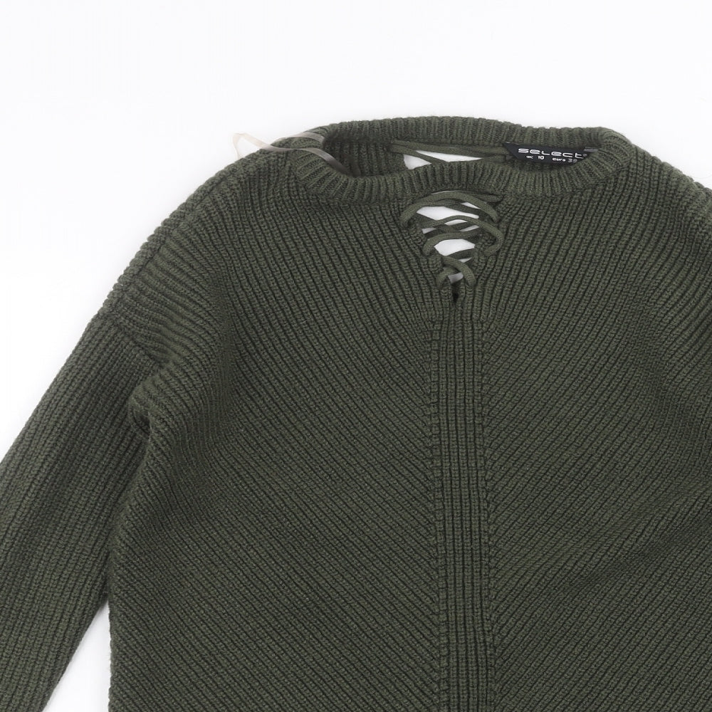 Select Womens Green   Pullover Jumper Size 10