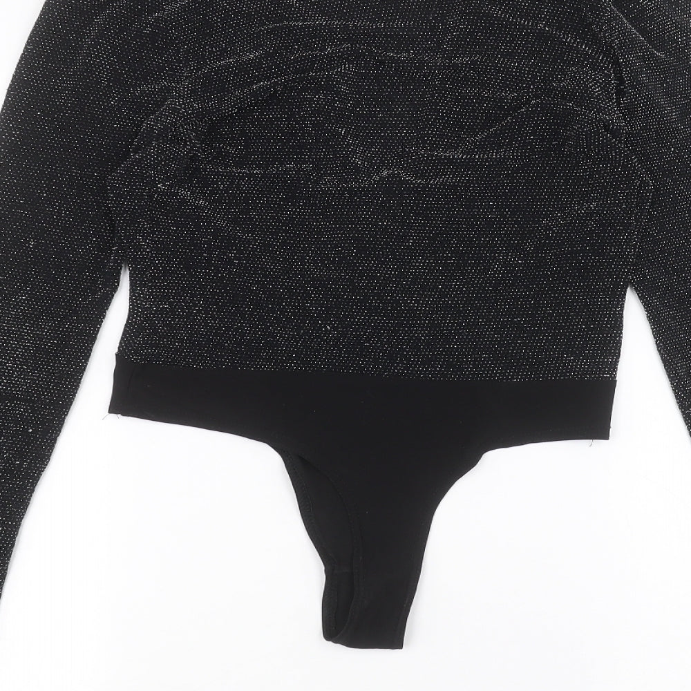 I SAW IT FIRST Womens Black   Bodysuit One-Piece Size S
