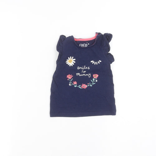 fred & flo Baby Blue   Basic T-Shirt Size 3-6 Months