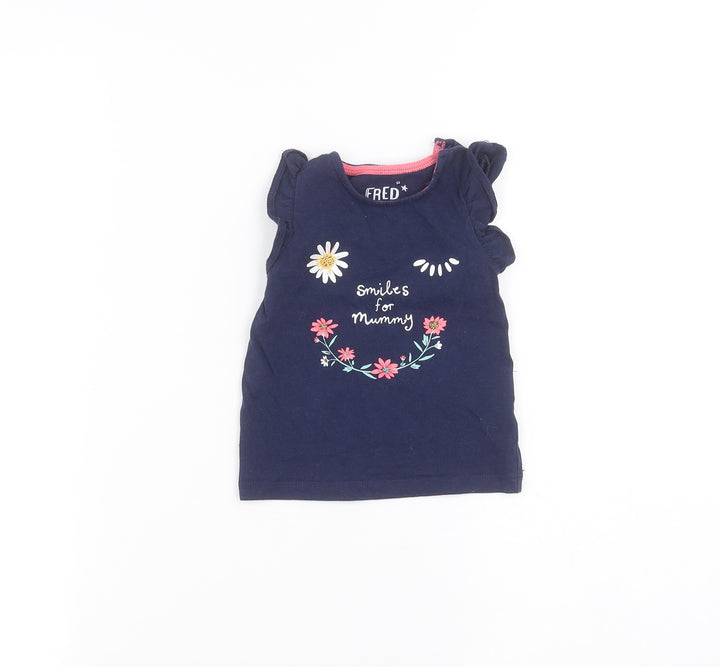fred & flo Baby Blue   Basic T-Shirt Size 3-6 Months