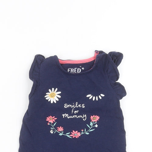 fred & flo Baby Blue   Basic T-Shirt Size 3-6 Months