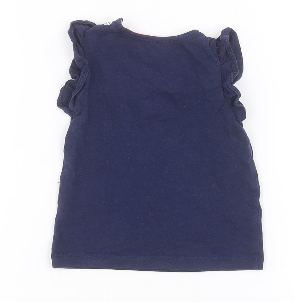 fred & flo Baby Blue   Basic T-Shirt Size 3-6 Months