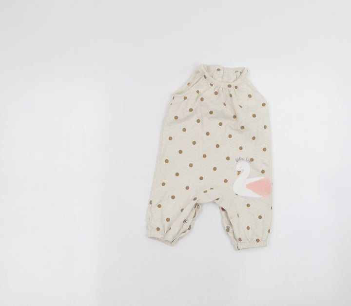 Mothercare Baby Beige Babygrow One-Piece Size 0-3 Months