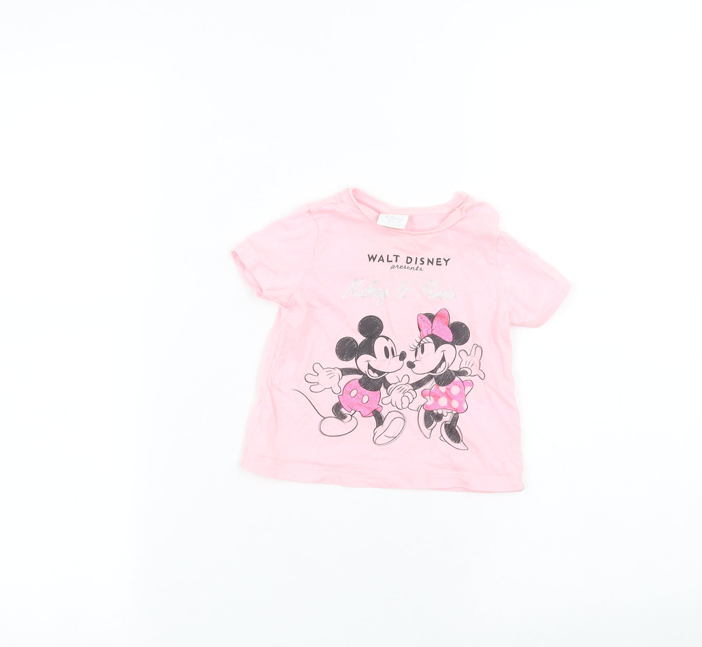 Disney Baby Pink   Basic T-Shirt Size 3-6 Months