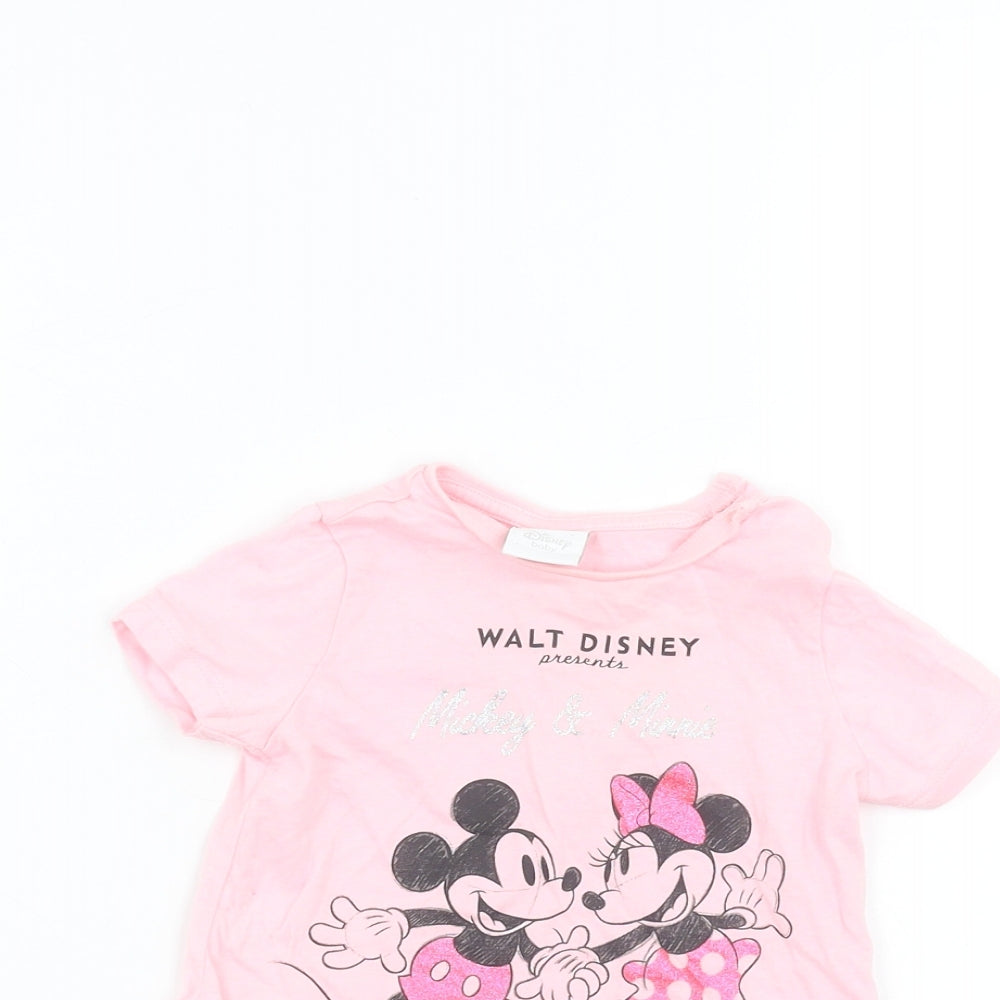 Disney Baby Pink   Basic T-Shirt Size 3-6 Months