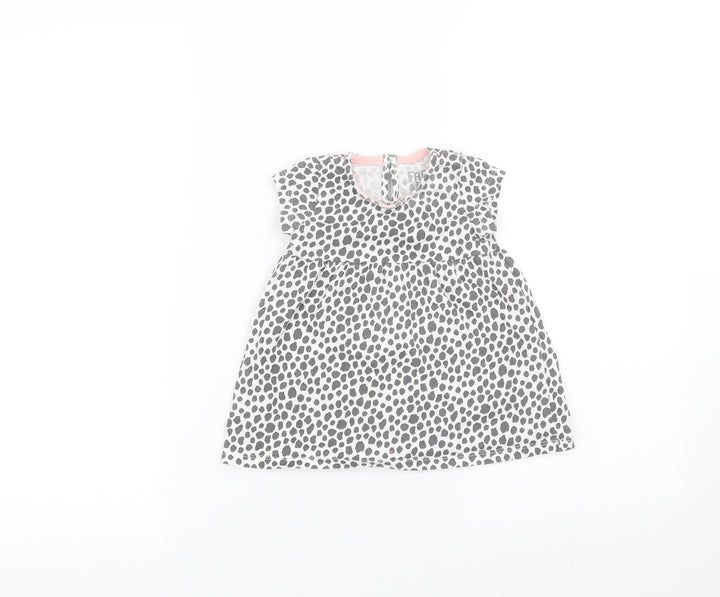 F&F Baby White Animal Print  A-Line  Size 3-6 Months