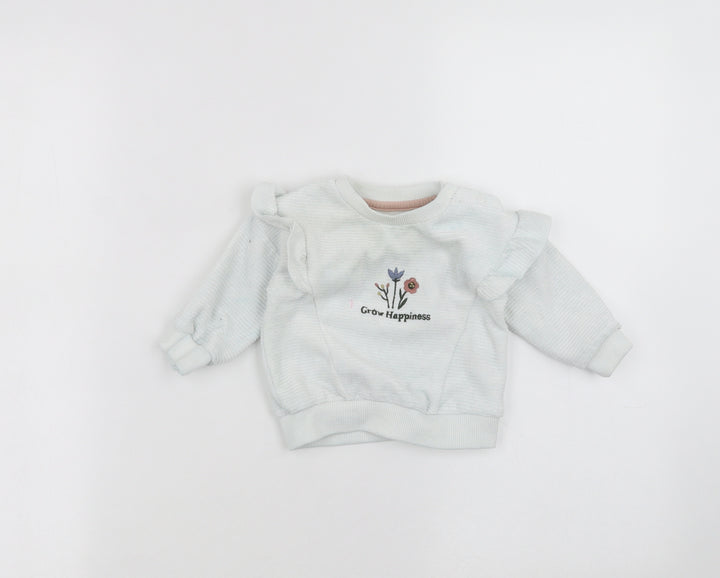 Primark Baby White Pullover Jumper Size 3-6 Months