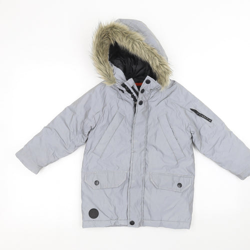 NEXT Boys Silver   Parka Coat Size 5 Years