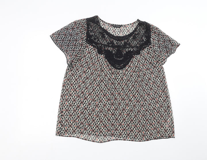 Miss Selfridge Womens Black Basic Blouse Size 12