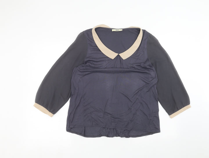 Oasis Womens Blue   Basic Blouse Size L