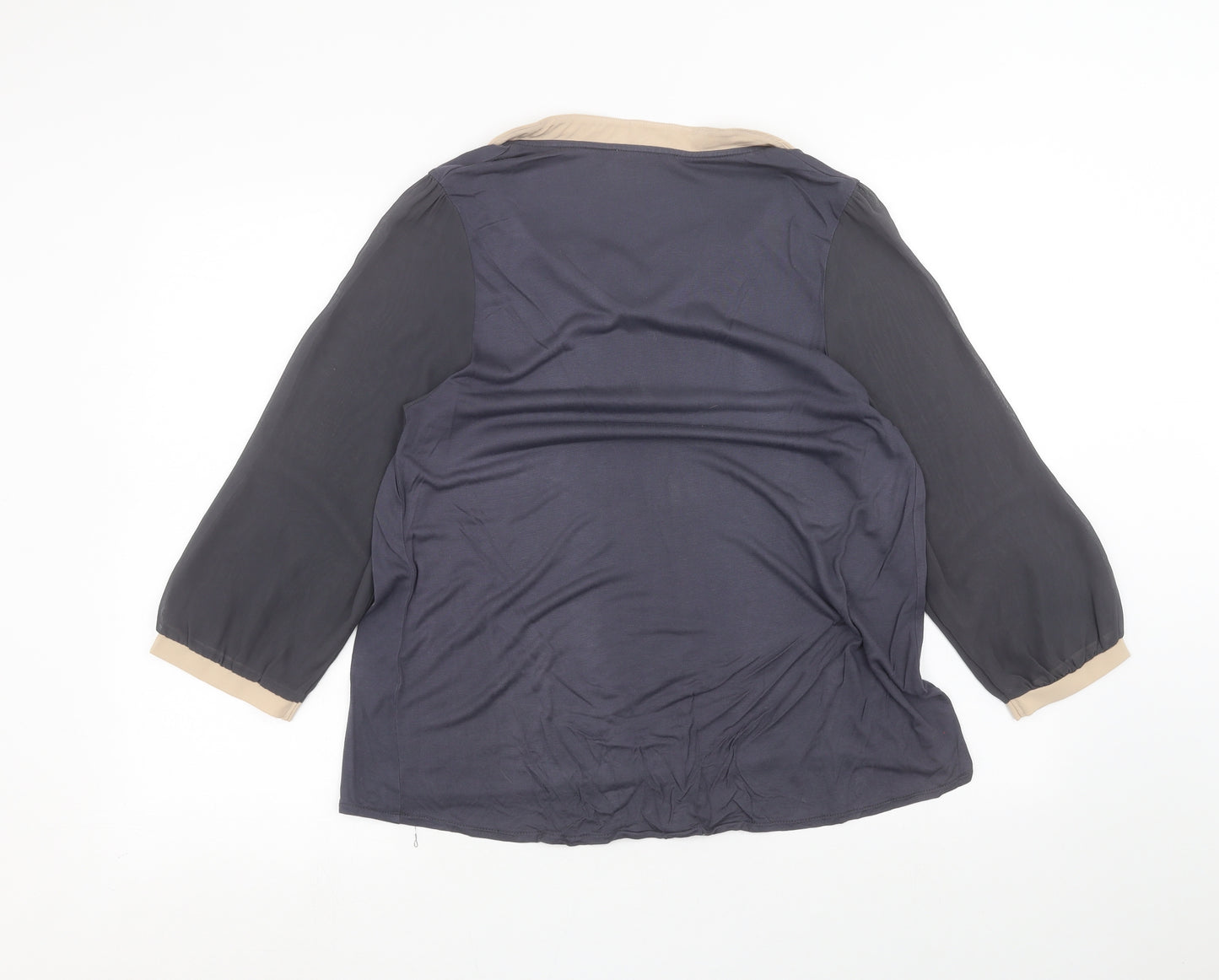 Oasis Womens Blue   Basic Blouse Size L