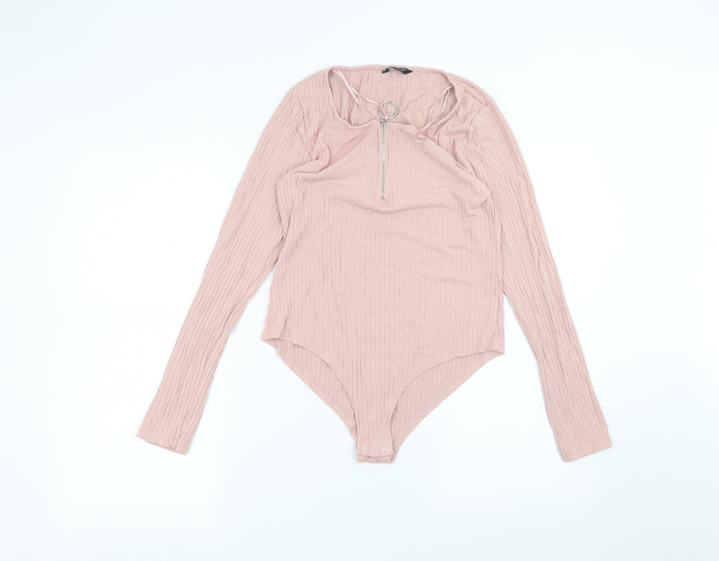 Select Womens Pink   Bodysuit One-Piece Size 14