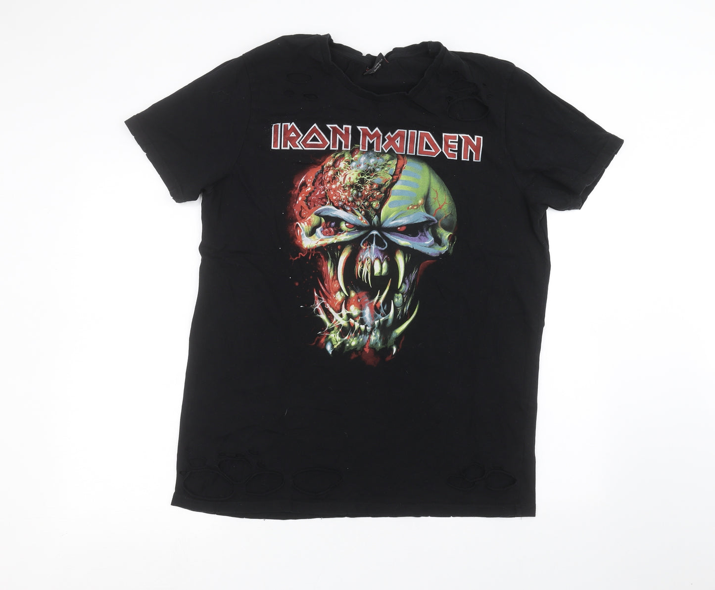Iron Maiden Mens Black    T-Shirt Size L