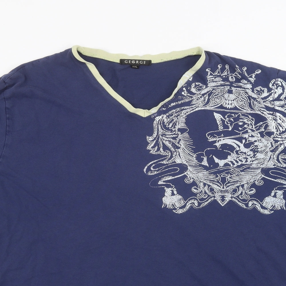 George Mens Blue    T-Shirt Size 2XL