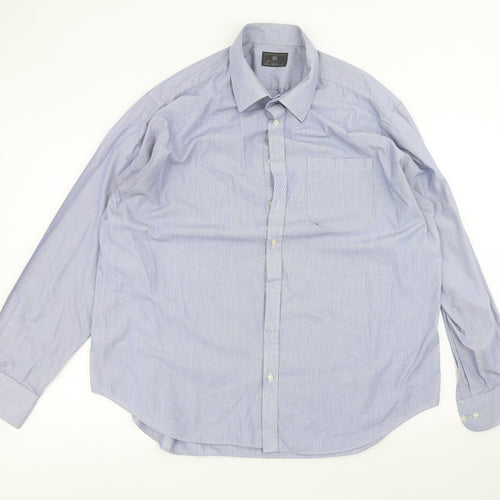 Marks and Spencer Mens Blue    Dress Shirt Size 18.5