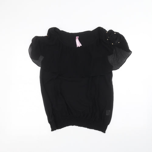 Miss Moda Womens Black   Basic Blouse Size L