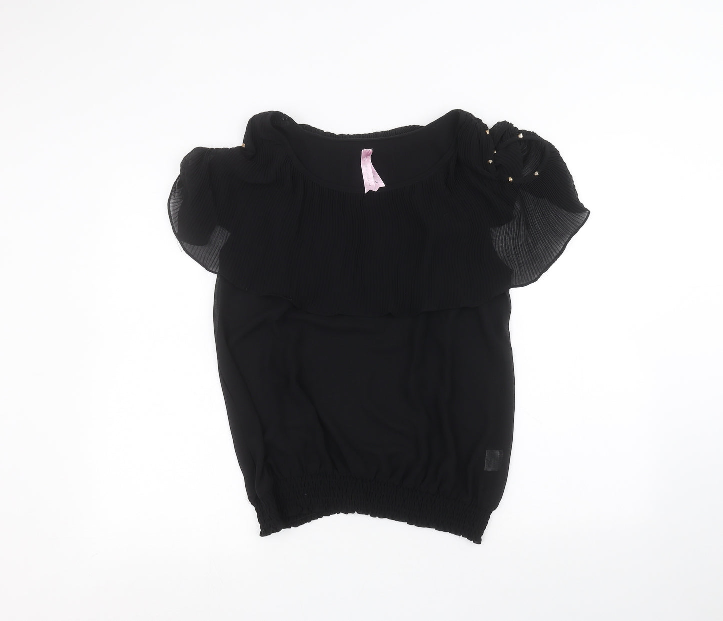 Miss Moda Womens Black   Basic Blouse Size L