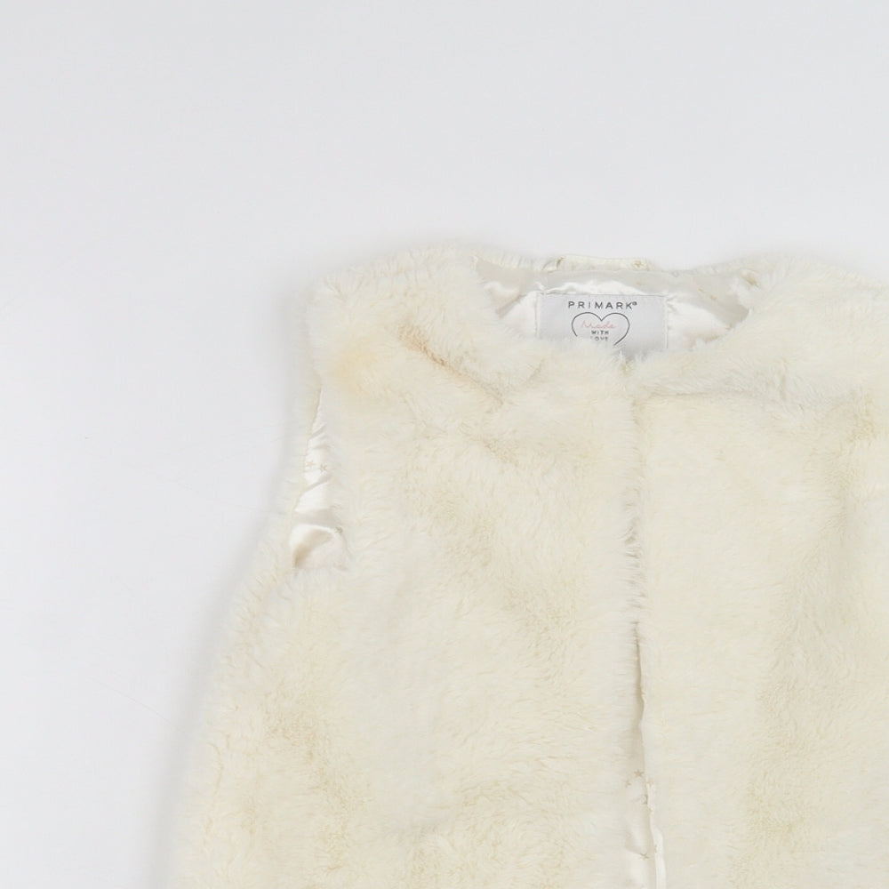 Primark Girls White   Jacket  Size 3-4 Years