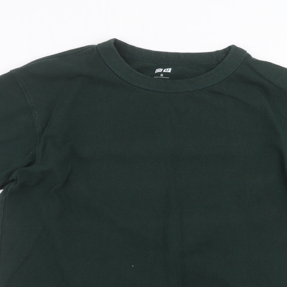 Uni Mens Green    T-Shirt Size S