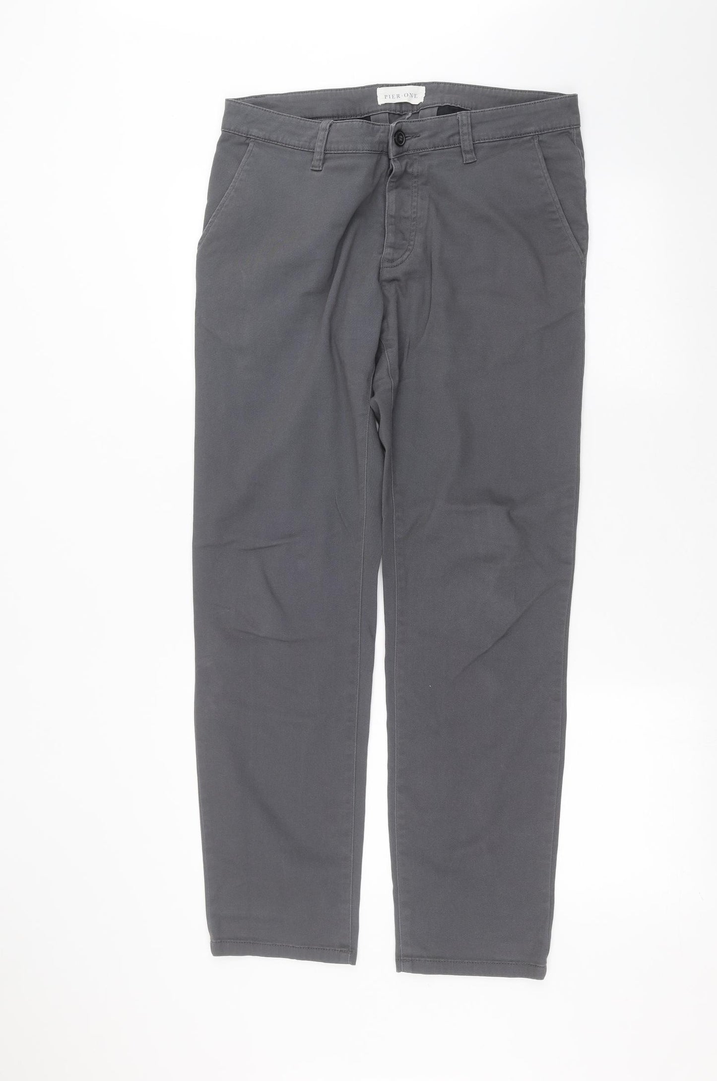 Pier One Mens Grey   Straight Jeans Size 32 in L30 in