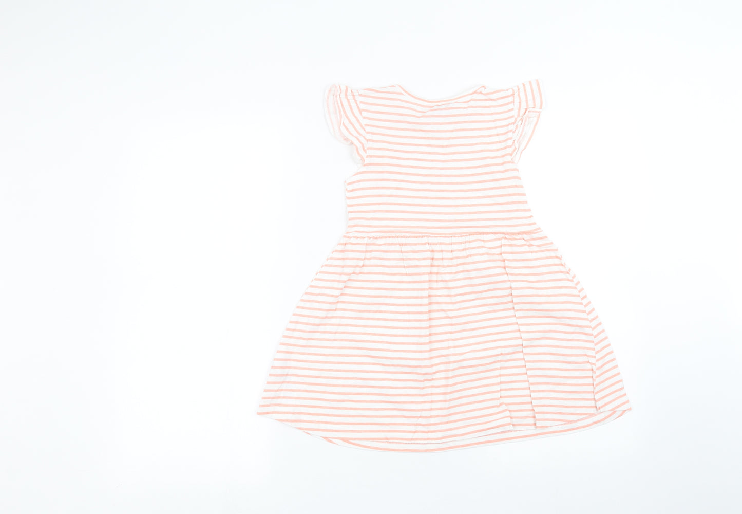 Primark Girls White Striped  A-Line  Size 6-7 Years