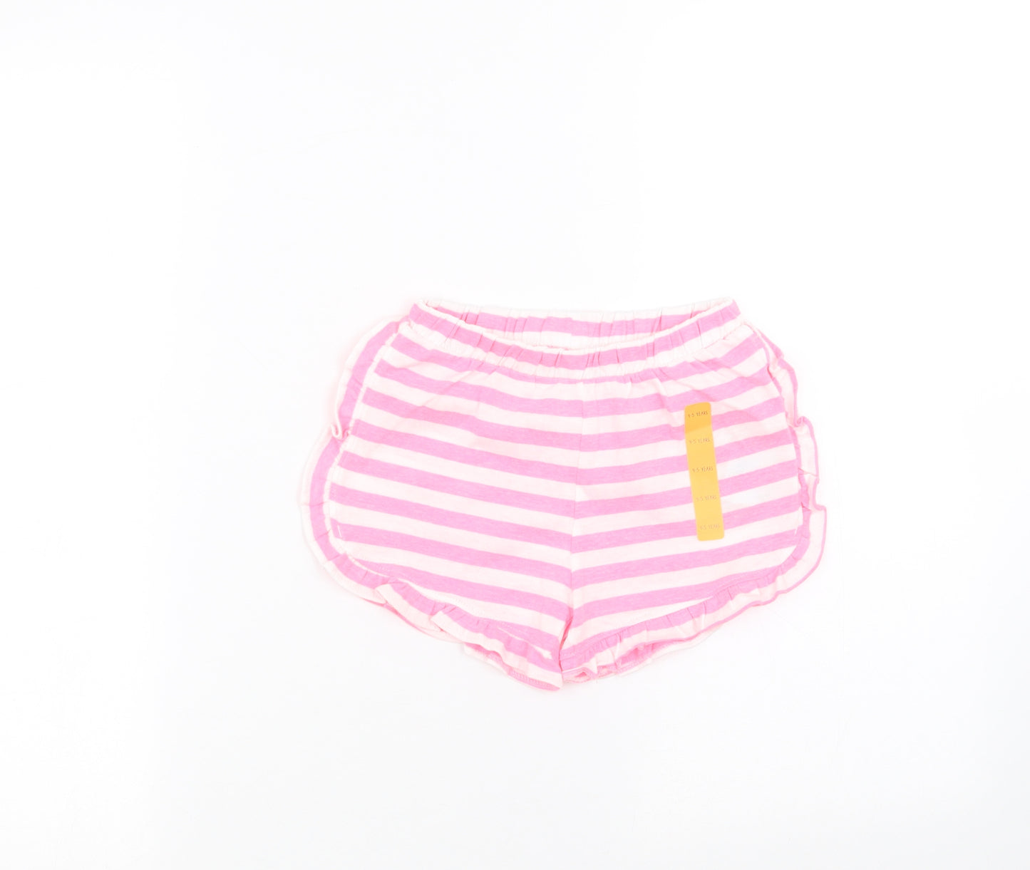 Matalan Girls White Striped  Cut-Off Shorts Size 4-5 Years