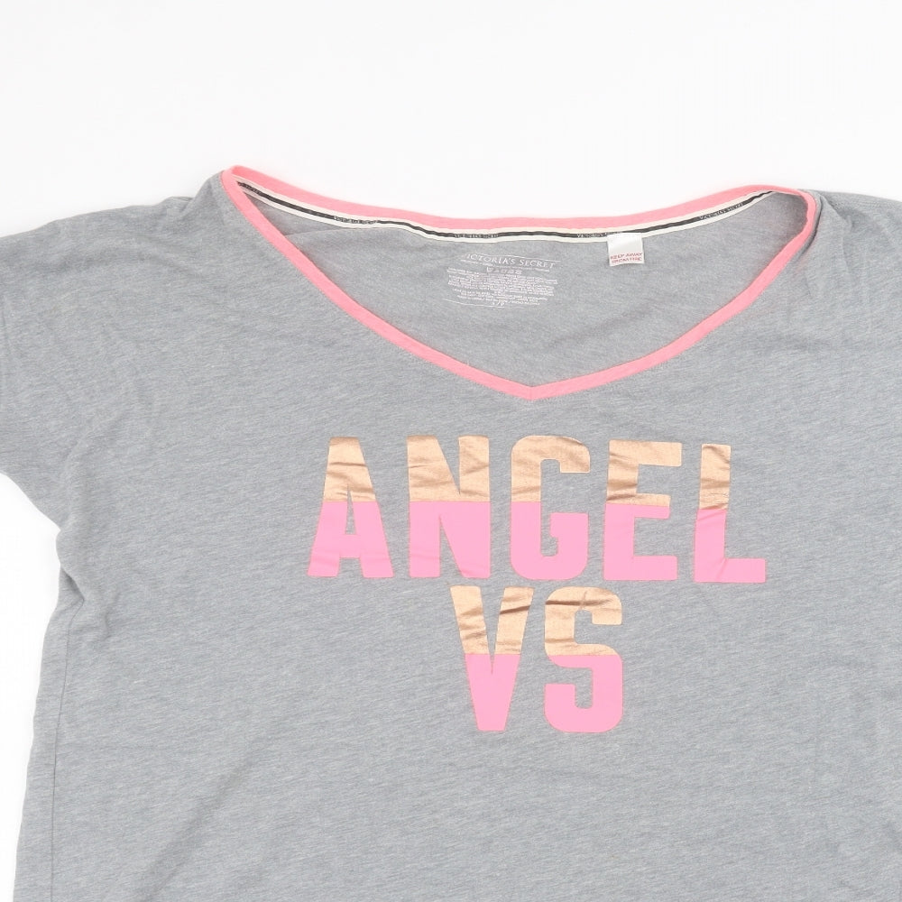 Victoria's Secret Womens Grey   Basic T-Shirt Size S