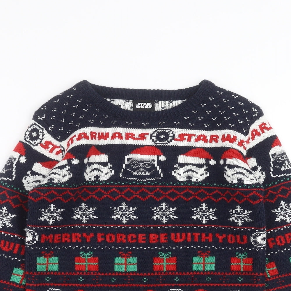 Star Wars Boys Blue   Pullover Jumper Size 9 Years