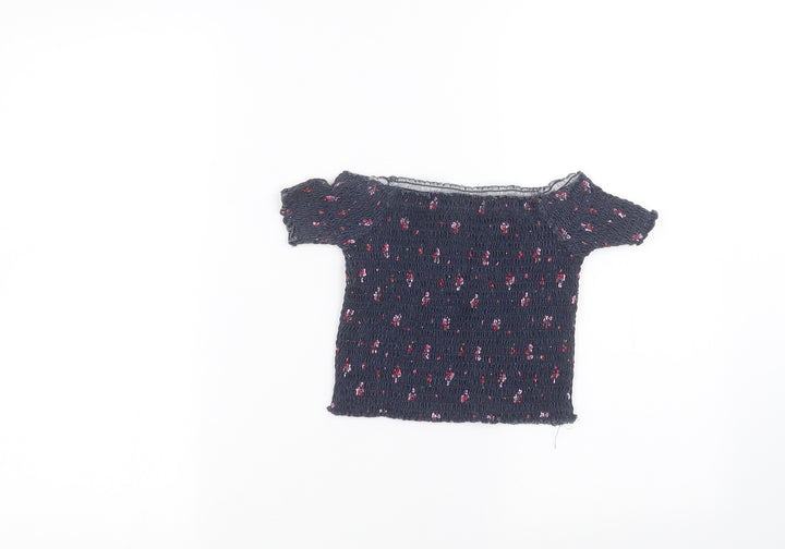 Primark Girls Blue   Basic T-Shirt Size 6-7 Years