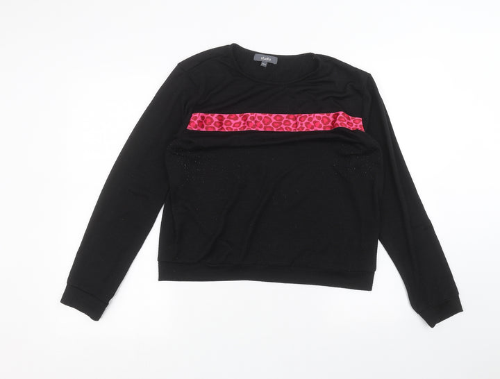 Studio Womens Black Pullover Jumper Size 12