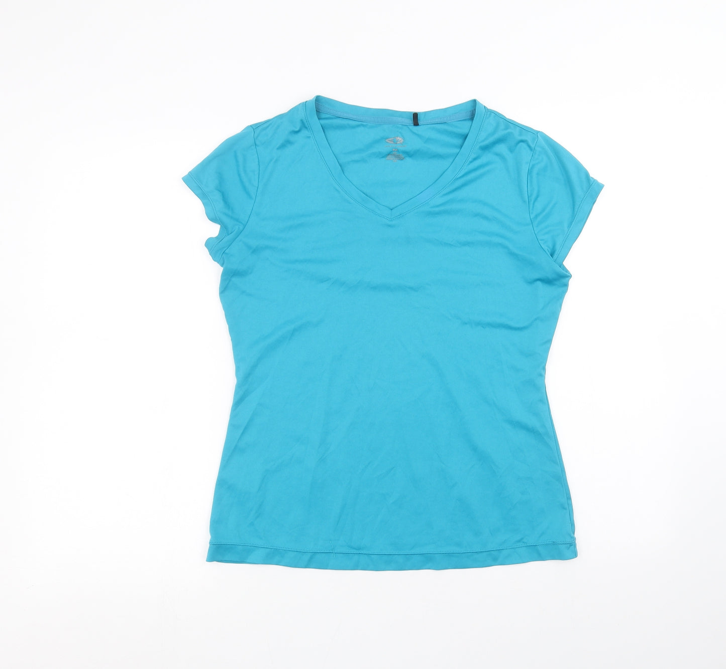 athletic woman Womens Blue   Basic T-Shirt Size M