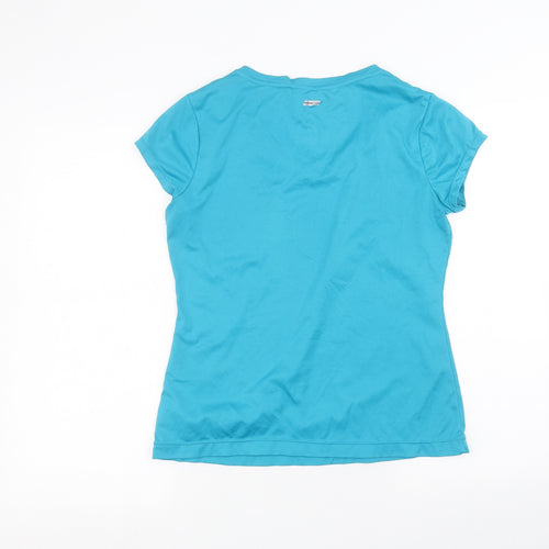 athletic woman Womens Blue   Basic T-Shirt Size M