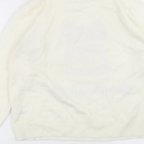 Studio Womens White   Pullover Jumper Size 12