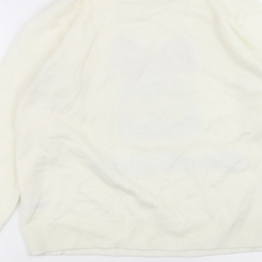 Studio Womens White   Pullover Jumper Size 12