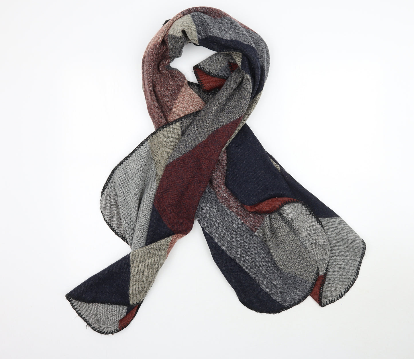 Preworn Unisex Multicoloured  Knit  Scarf   - L shape scarf