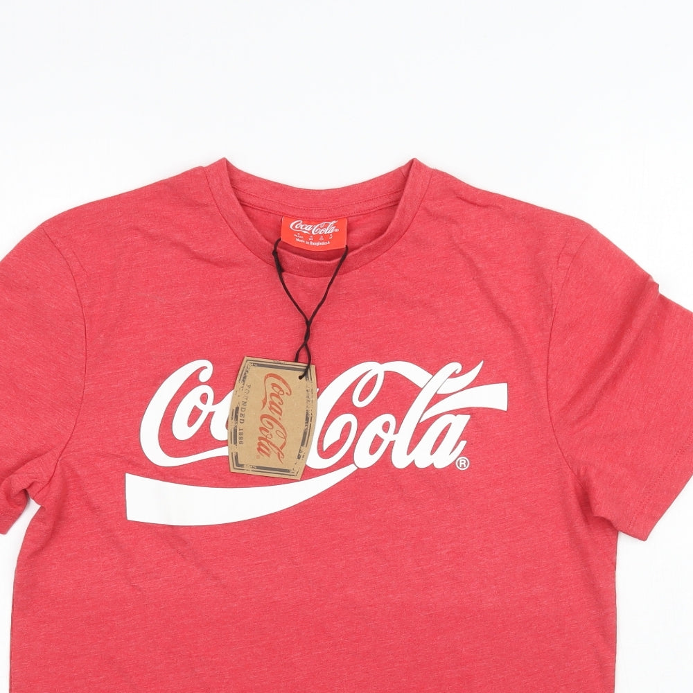 Primark Mens Red    T-Shirt Size S  - Coca Cola