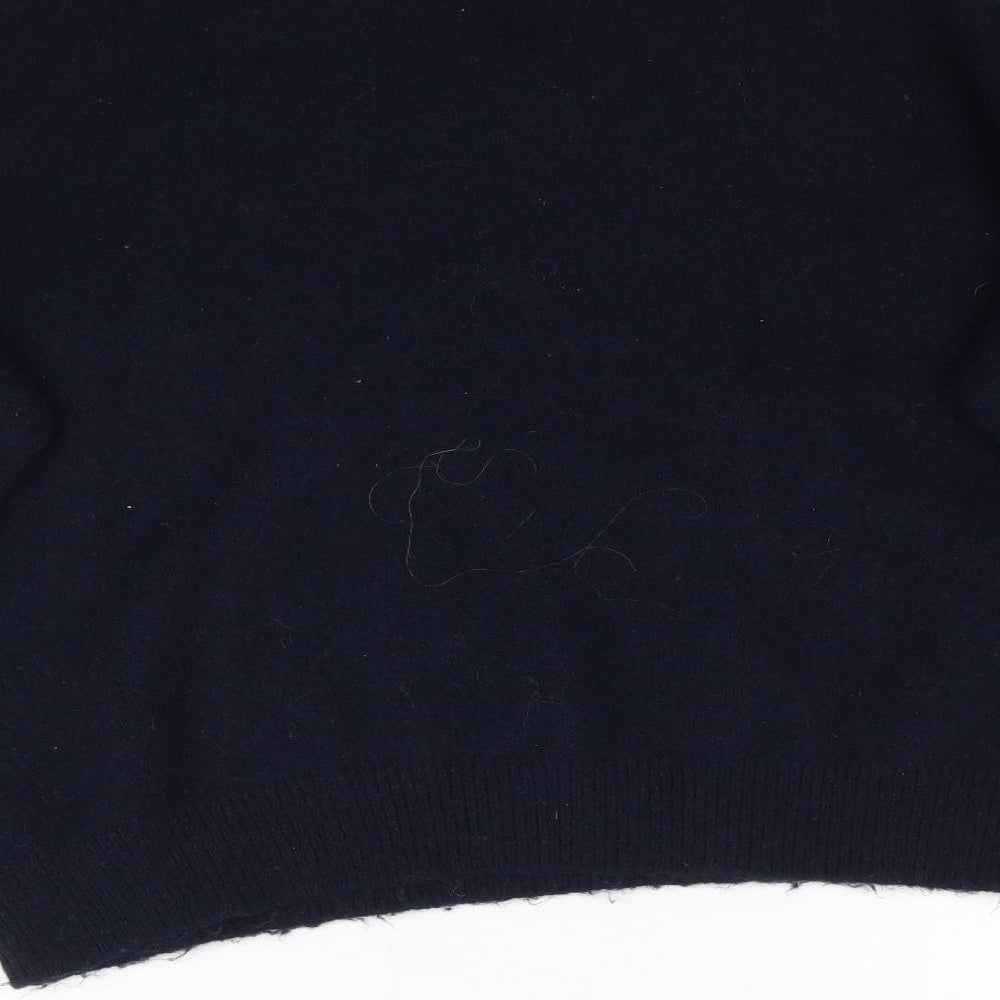 Redherring Womens Blue  Knit Pullover Jumper Size 16  - Fluffy Pom pom detail