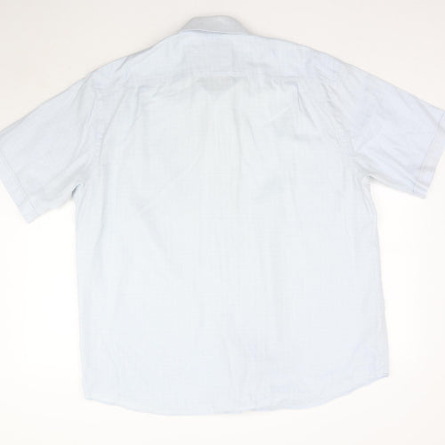 Marks and Spencer Mens Blue    Button-Up Size 18  - Check print