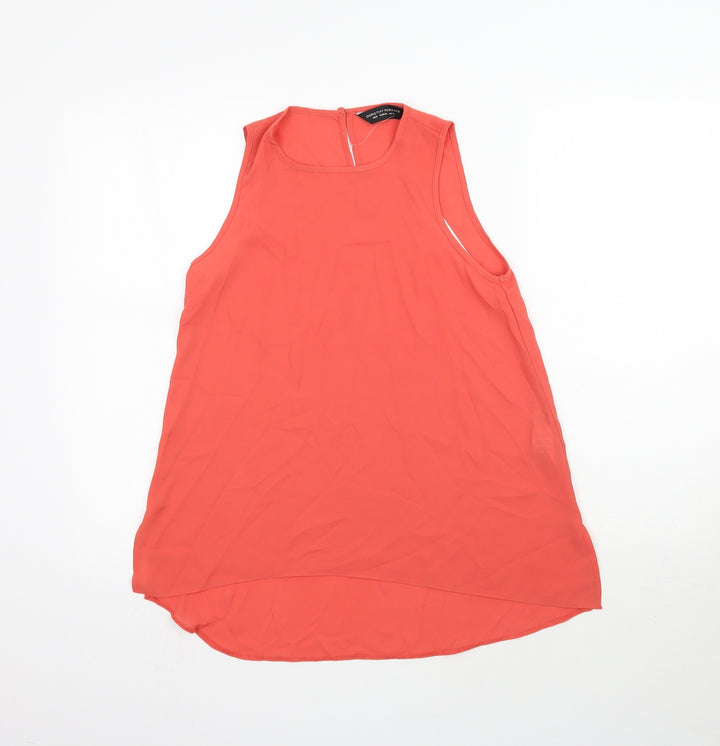 Dorothy Perkins Womens Orange   Basic Blouse Size 6  - Coral Colour