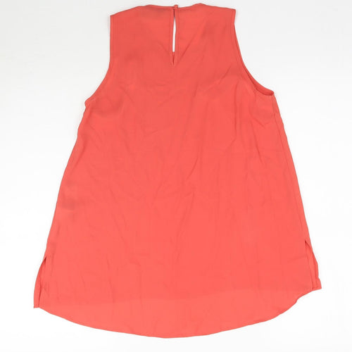 Dorothy Perkins Womens Orange   Basic Blouse Size 6  - Coral Colour