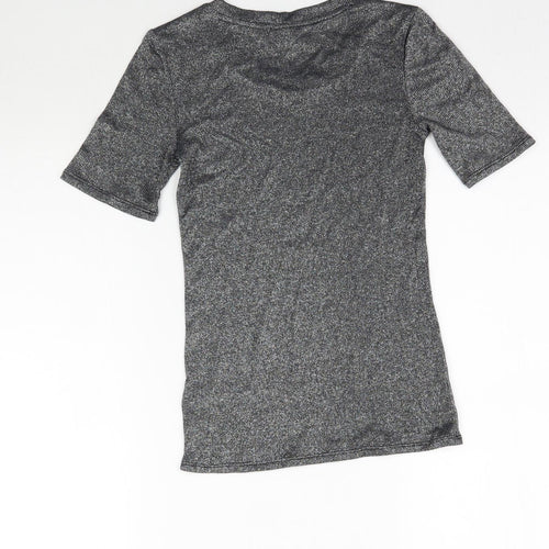 Topshop Womens Silver   Basic T-Shirt Size 8